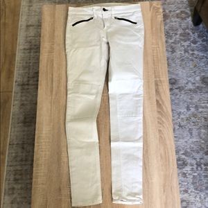 Rag and Bone Off-White Moto Pant
